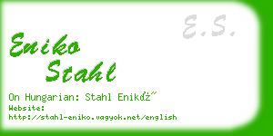 eniko stahl business card